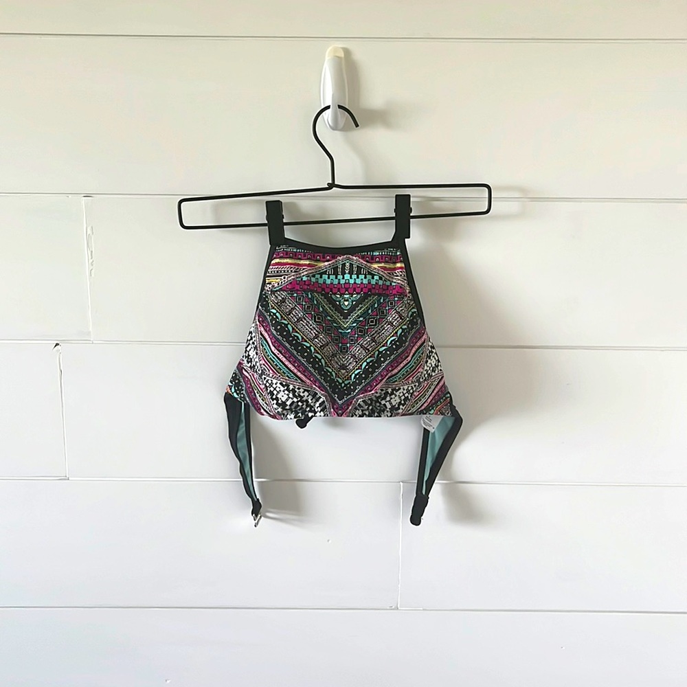 Aztec print bikini top
